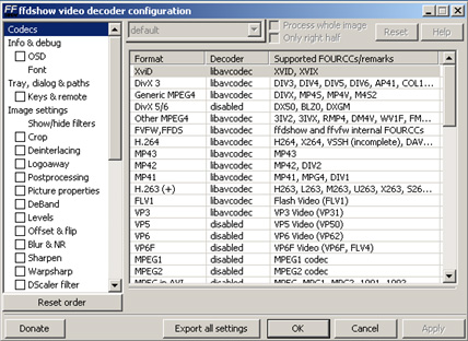 capture d'ecran K-Lite Mega Codec Pack v 1.62