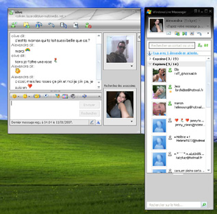 capture d'ecran MSN Windows Live Messenger