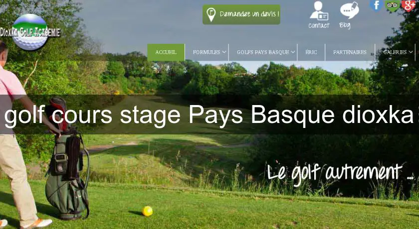  golf cours stage Pays Basque dioxka