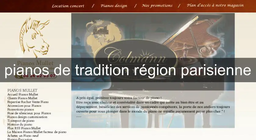  pianos de tradition région parisienne