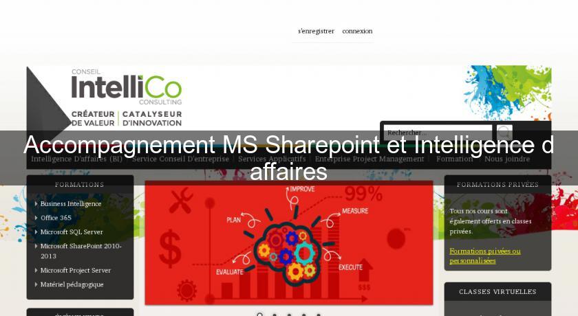 Accompagnement MS Sharepoint et Intelligence d'affaires