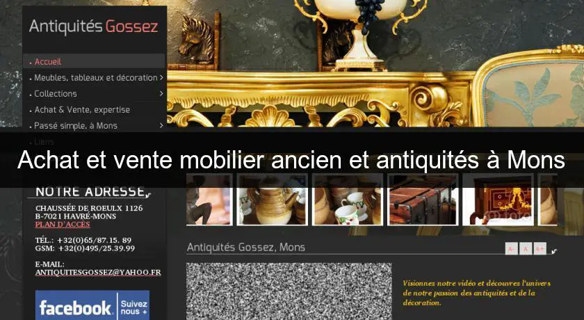 Achat et vente mobilier ancien et antiquités à Mons