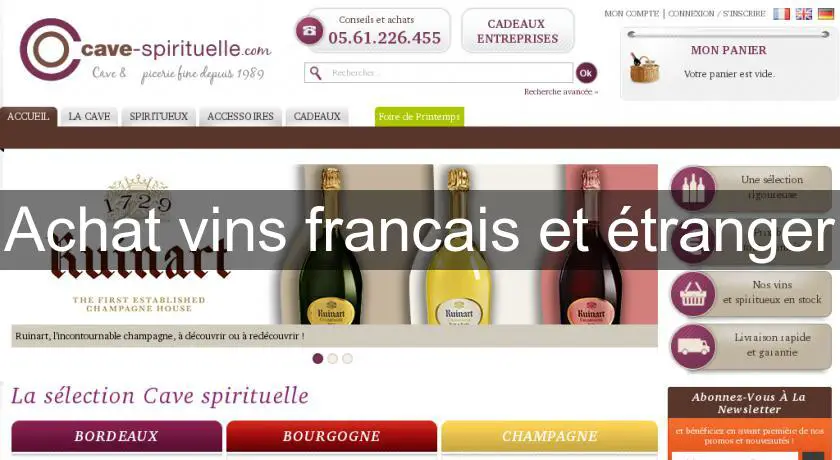 Achat vins francais et étranger