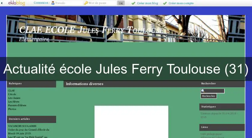 Actualité école Jules Ferry Toulouse (31)