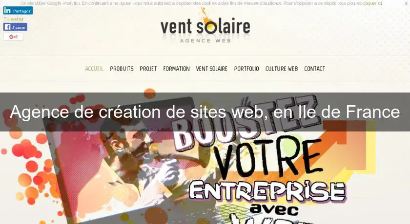 Agence de création de sites web, en Ile de France