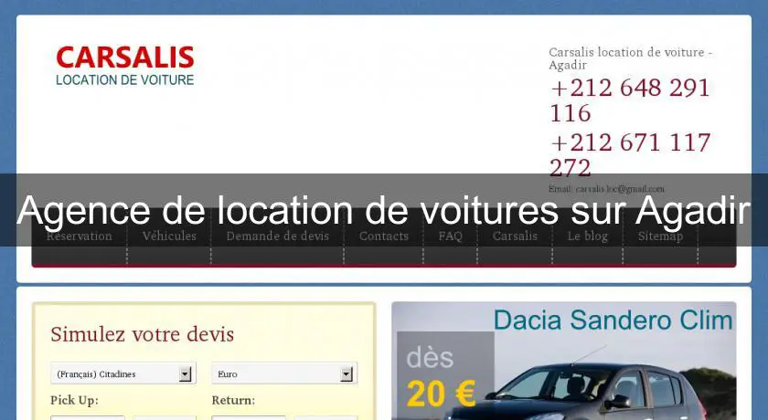 Agence de location de voitures sur Agadir