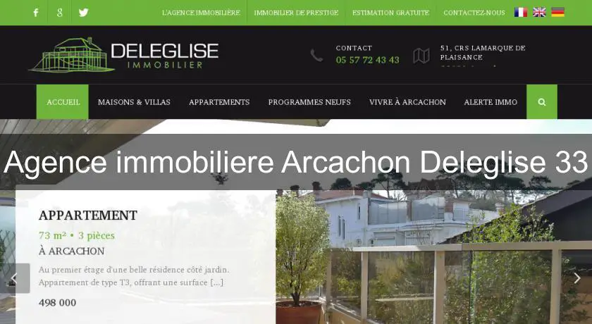 Agence immobiliere Arcachon Deleglise 33