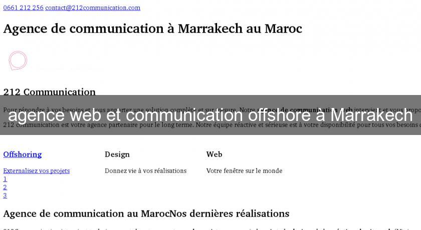 agence web et communication offshore à Marrakech