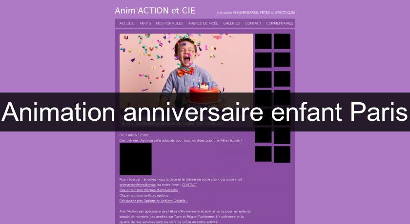 Animation anniversaire enfant Paris