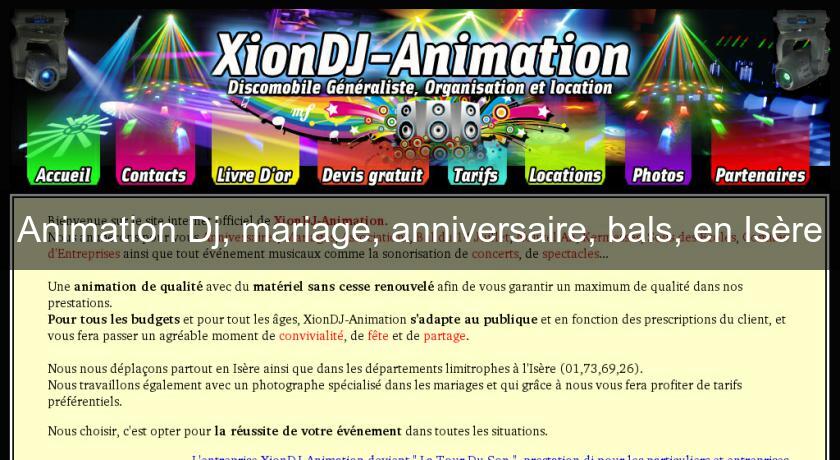 Animation Dj, mariage, anniversaire, bals, en Isère