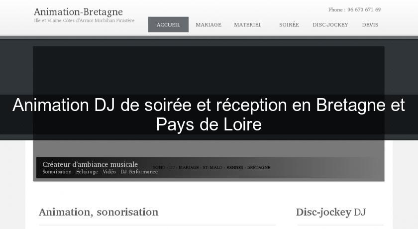 Animation DJ de soirée et réception en Bretagne et Pays de Loire