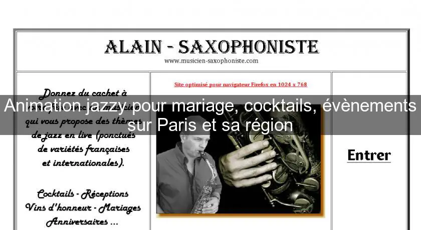Animation jazzy pour mariage, cocktails, évènements sur Paris et sa région