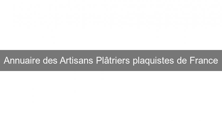 Annuaire des Artisans Plâtriers plaquistes de France