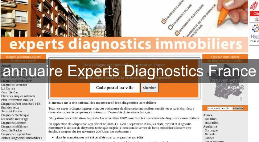 annuaire Experts Diagnostics France