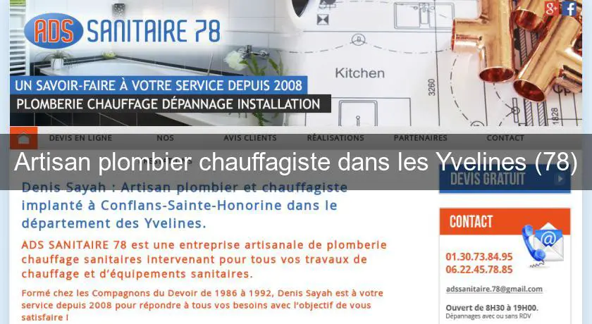 Artisan plombier chauffagiste dans les Yvelines (78)