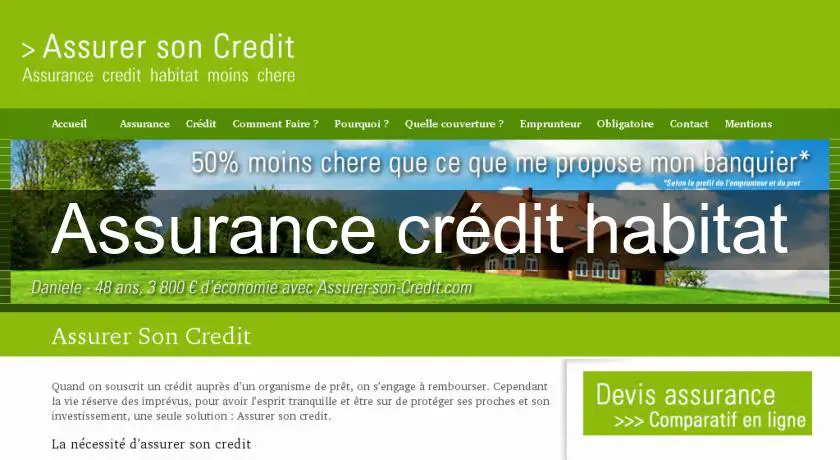Assurance crédit habitat