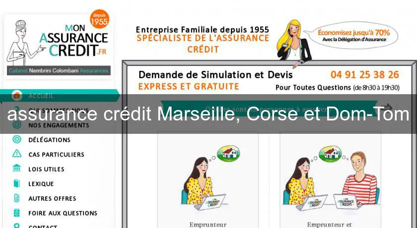 assurance crédit Marseille, Corse et Dom-Tom