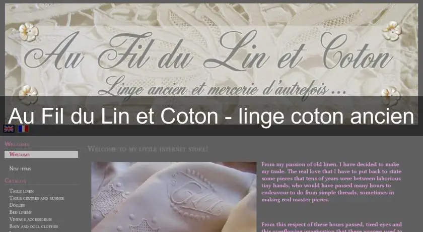 Au Fil du Lin et Coton - linge coton ancien