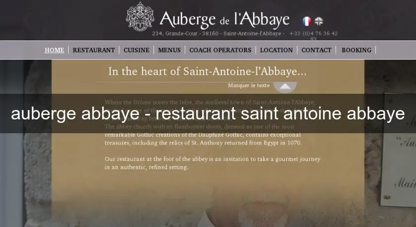 auberge abbaye - restaurant saint antoine abbaye