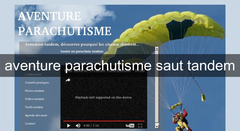 aventure parachutisme saut tandem