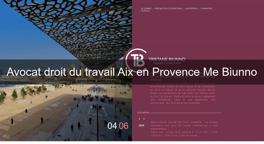 Avocat droit du travail Aix en Provence Me Biunno
