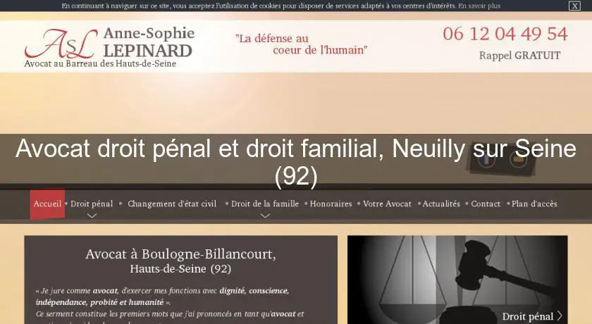 Avocat droit pénal et droit familial, Neuilly sur Seine (92)