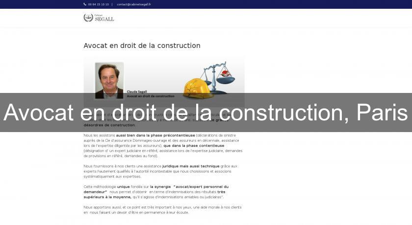 Avocat en droit de la construction, Paris