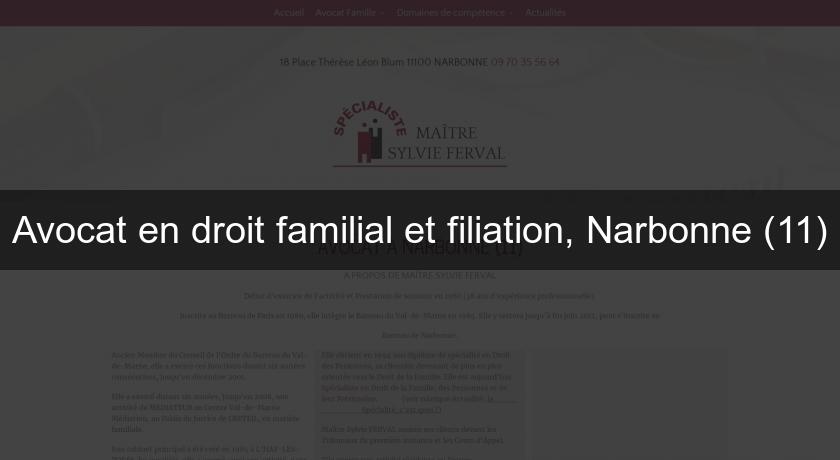 Avocat en droit familial et filiation, Narbonne (11)