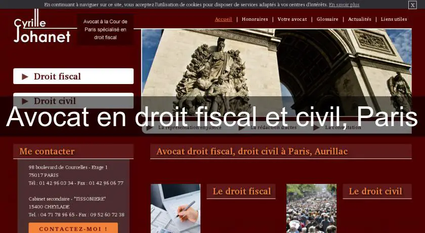 Avocat en droit fiscal et civil, Paris