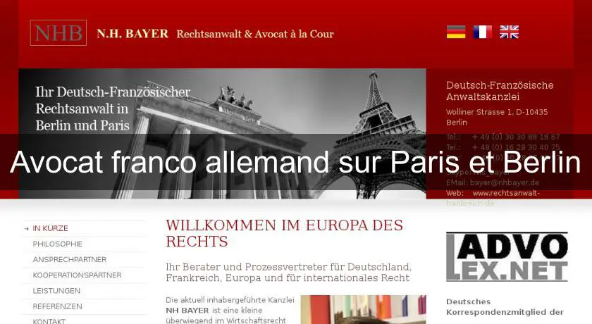 Avocat franco allemand sur Paris et Berlin