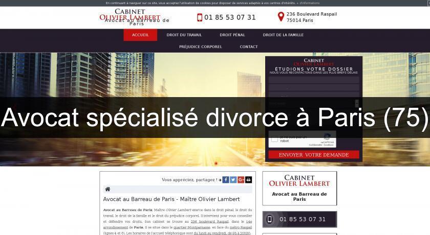 Avocat spécialisé divorce à Paris (75)