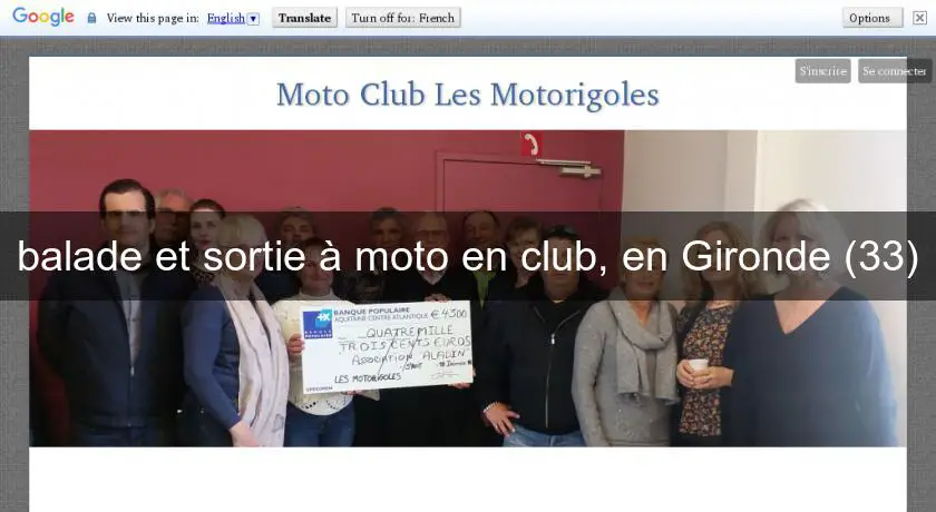 balade et sortie à moto en club, en Gironde (33)