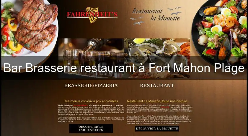 Bar Brasserie restaurant à Fort Mahon Plage