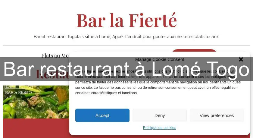 Bar restaurant à Lomé Togo