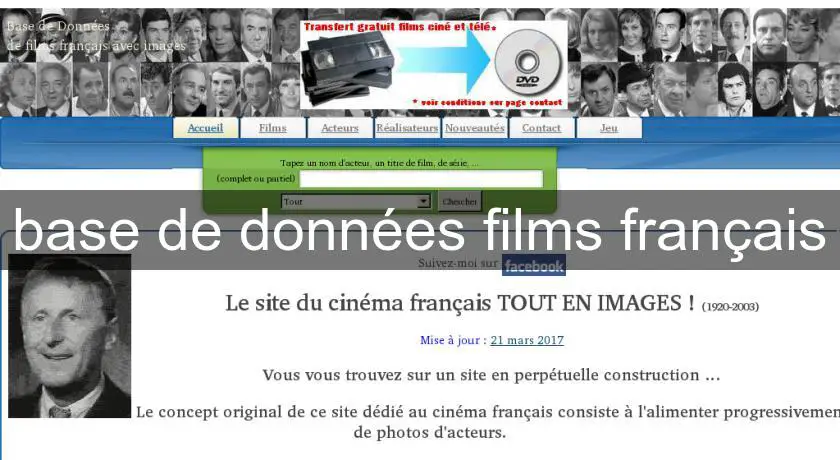 base de données films français