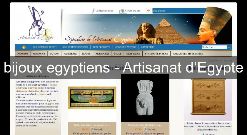 bijoux egyptiens - Artisanat d’Egypte