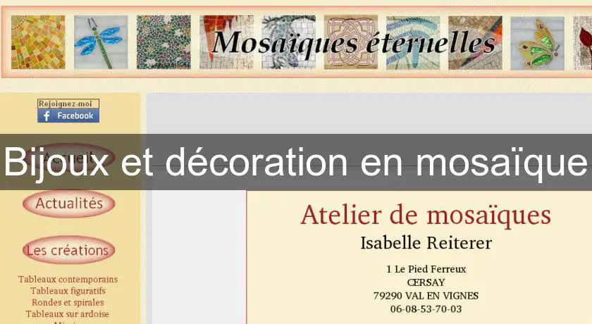 Bijoux et décoration en mosaïque