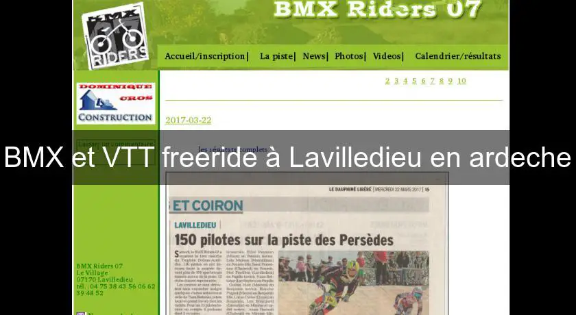 BMX et VTT freeride à Lavilledieu en ardeche