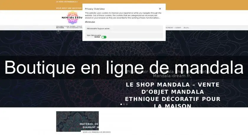 Boutique en ligne de mandala