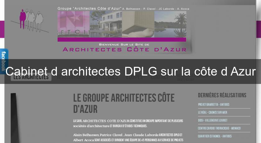 Cabinet d'architectes DPLG sur la côte d'Azur