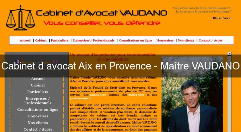 Cabinet d'avocat Aix en Provence - Maître VAUDANO