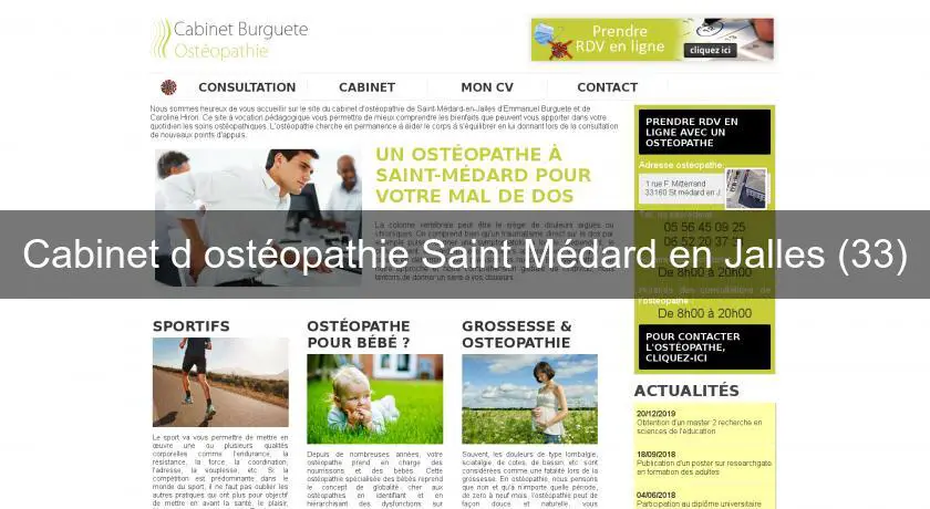 Cabinet d'ostéopathie Saint Médard en Jalles (33)