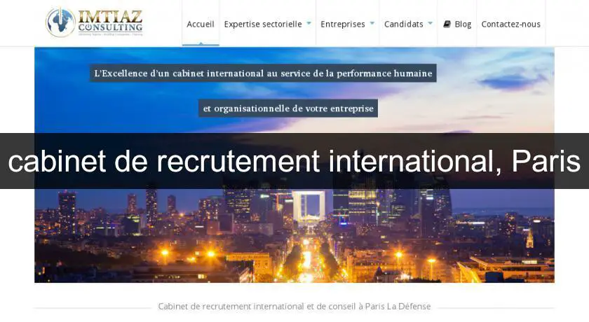 cabinet de recrutement international, Paris