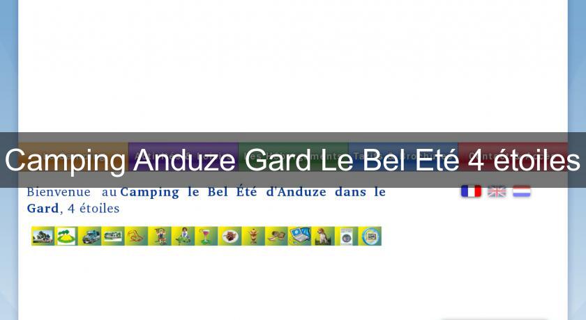 Camping Anduze Gard Le Bel Eté 4 étoiles