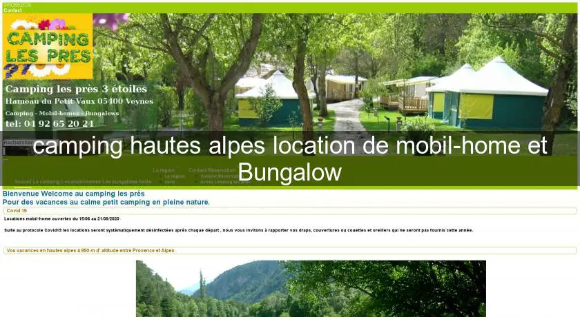camping hautes alpes location de mobil-home et Bungalow