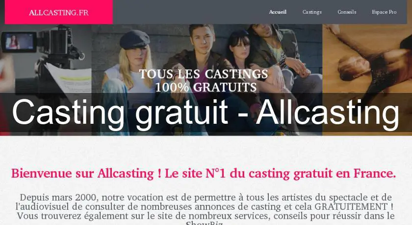 Casting gratuit - Allcasting