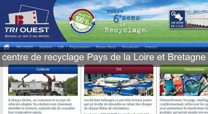 centre de recyclage Pays de la Loire et Bretagne