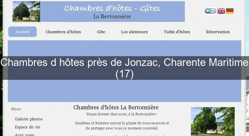 Chambres d'hôtes près de Jonzac, Charente Maritime (17)
