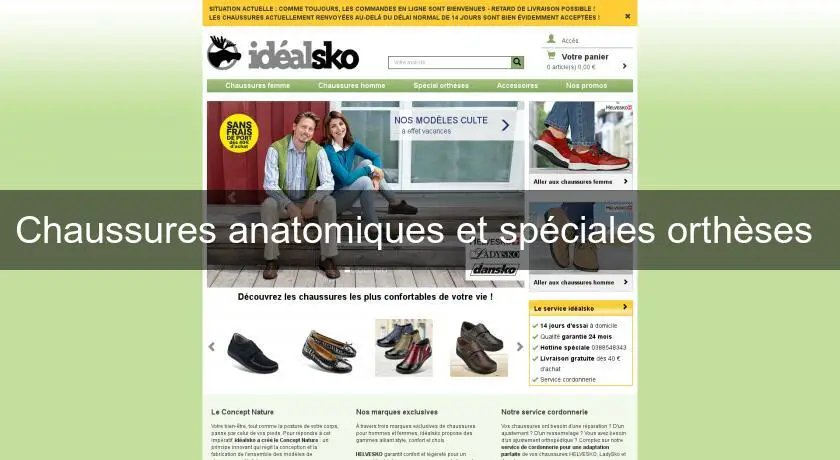 Chaussures anatomiques et spéciales orthèses 