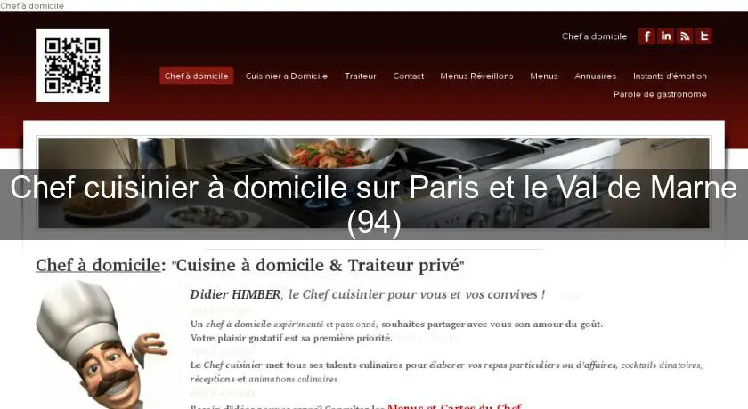 Chef cuisinier à domicile sur Paris et le Val de Marne (94)